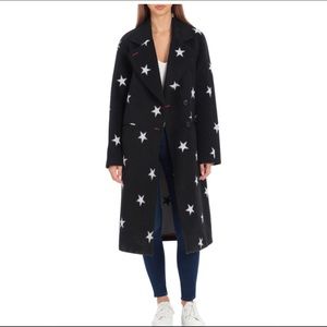 AVEC LES FILLES STAR JACQUARD SHAWL COLLAR COAT FOR SALE